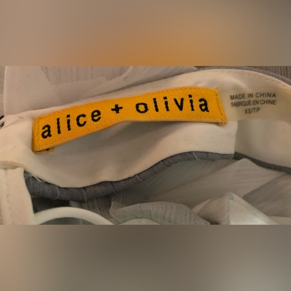 Alice + Olivia Womens Gray Ombre Silk Chiffon T Back Sleeveless Maxi Gown - Picture 5 of 5